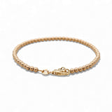 14K Yellow Gold  Beads Women's Bracelet