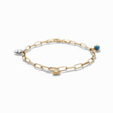 14K Yellow Gold  Rolo with Charms Women's Bracelet