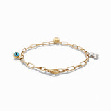 14K Yellow Gold  Rolo with Charms Women's Bracelet