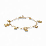 14K Yellow Gold Charms Women's Bracelet