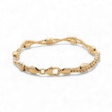 14K Yellow Gold  Diamond Cut Bangle Women's Bracelet