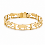 14K Yellow Gold Panther Bracelet