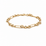14K Yellow Gold Fancy Link Bracelet Women's