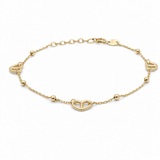 14K Yellow Gold Fancy Link Bracelet Women's