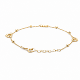 14K Yellow Gold Fancy Link Bracelet Women's