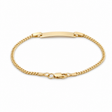 14K Yellow Gold Cuban Link Id  Bracelet