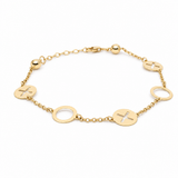 14K Yellow Gold Fashion Bracelet Women's