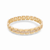 14K  Yellow Gold Diamond Cut Fancy Link Bracelet