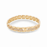 14K  Yellow Gold Diamond Cut Fancy Link Bracelet
