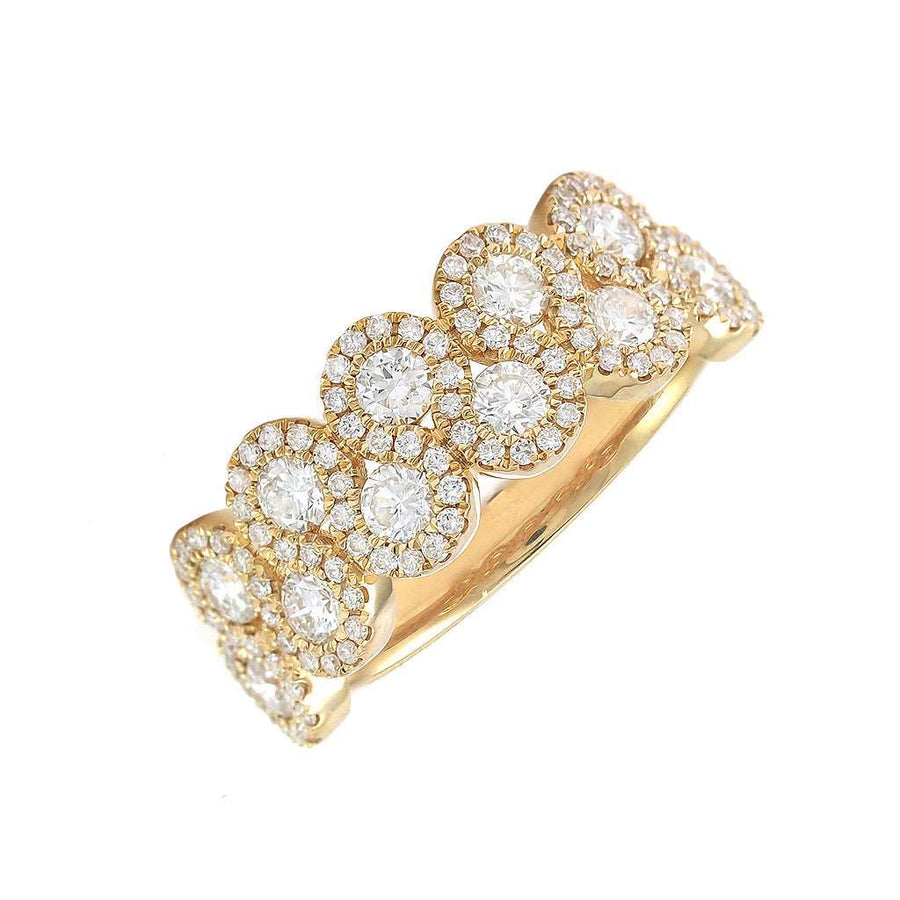 Yellow Gold 18k Fashion Ring With Diamonds
