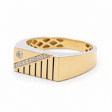 10k Yellow Gold Fashion With CZ Ring Men's