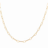 14K  Yellow Gold Paper Clip Chain 18"