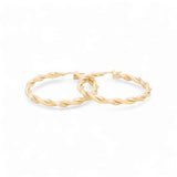 14K Yellow Gold  Large Hoop Earrings