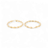 14K Yellow Gold  Large Hoop Earrings
