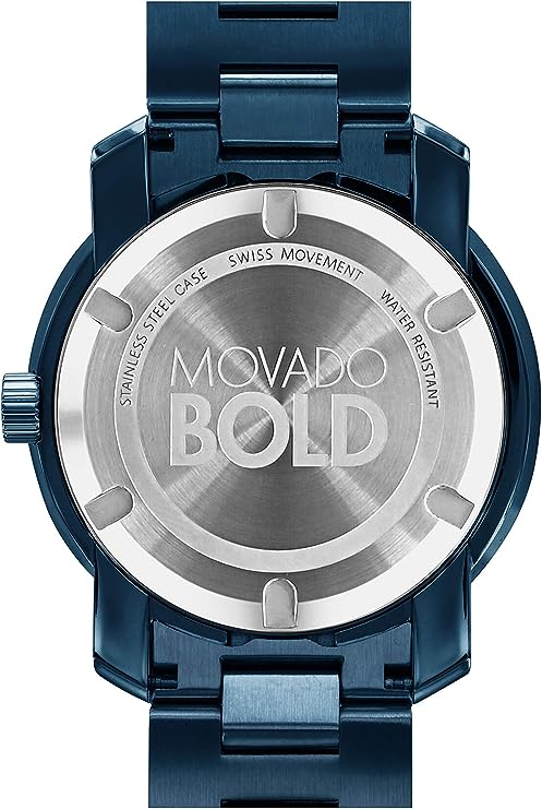 MOVADO Men's BOLD Metals Watch with a Printed Index Dial, Blue