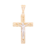 14K Yellow Gold Crucifix Unisex Pendant