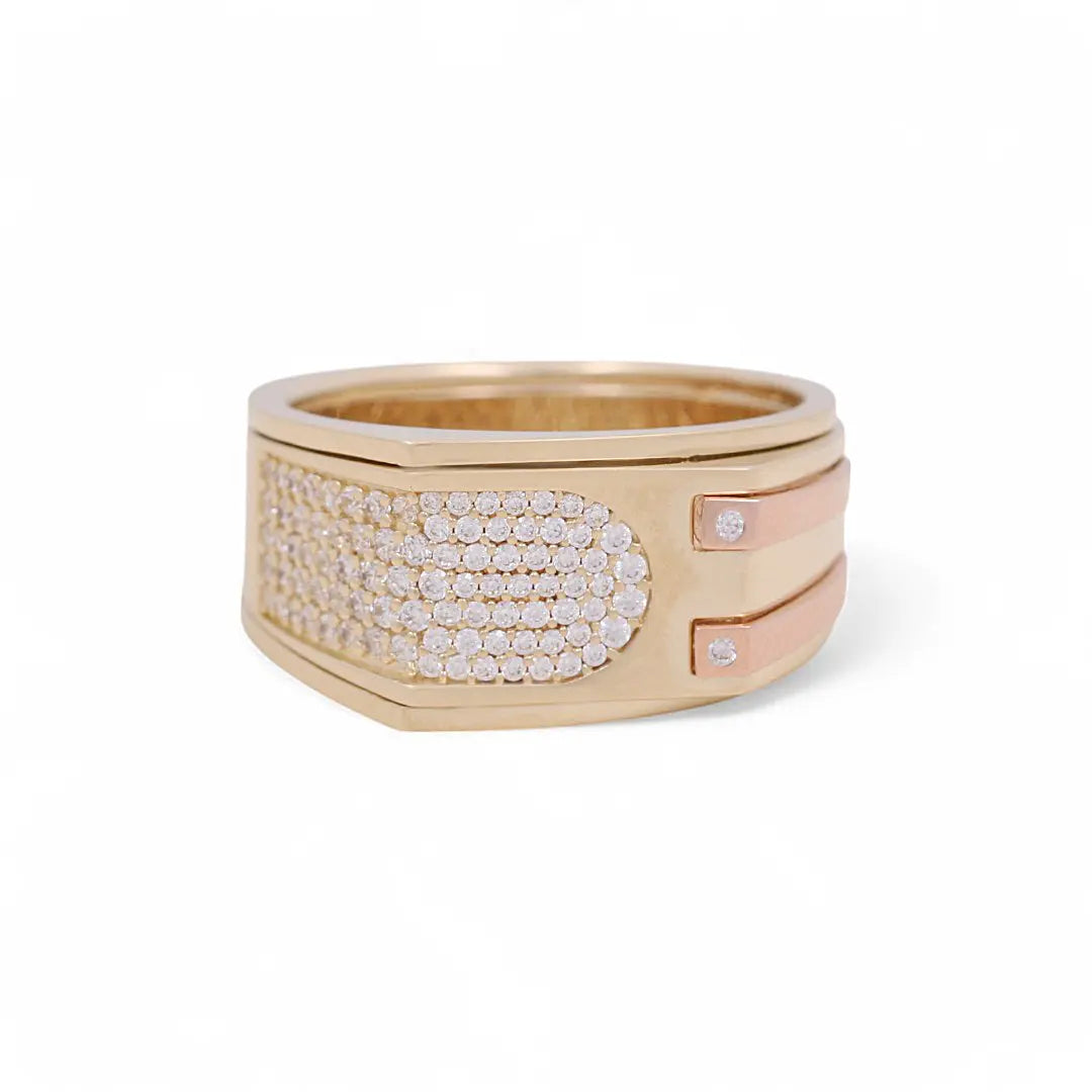 14K Yellow Gold Men's  Fashion Ring Miral Jewelry