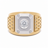 14k Two Tone/Yellow Gold Fashion Men's Ring