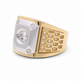 14k Two Tone/Yellow Gold Fashion Men's Ring