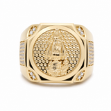 14k Yellow Gold Caridad del Cobre Fashion Men's Ring