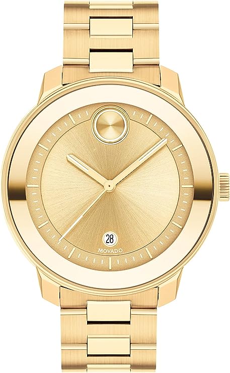 Miral Jewelry's MOVADO Bold Verso Women's Swiss Qtz Stainless Steel Watch is a gold tone Swiss quartz watch.