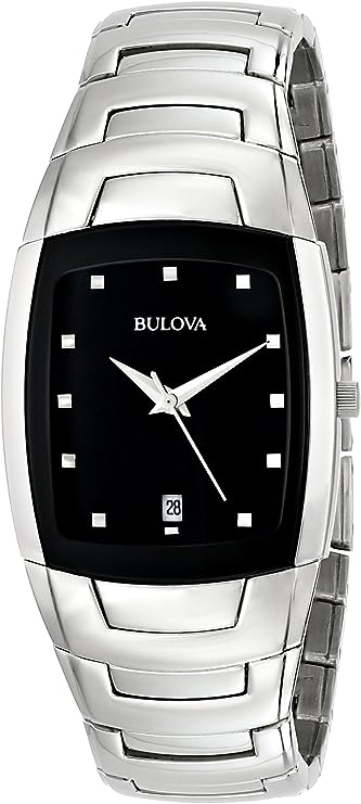 Bulova Men's Stainless Steel Watch with Link Bracelet