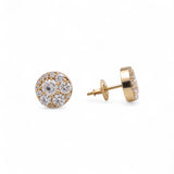 14K Yellow Gold  Round  Earrings with 2.55Tw Round Lab Grown Diamond