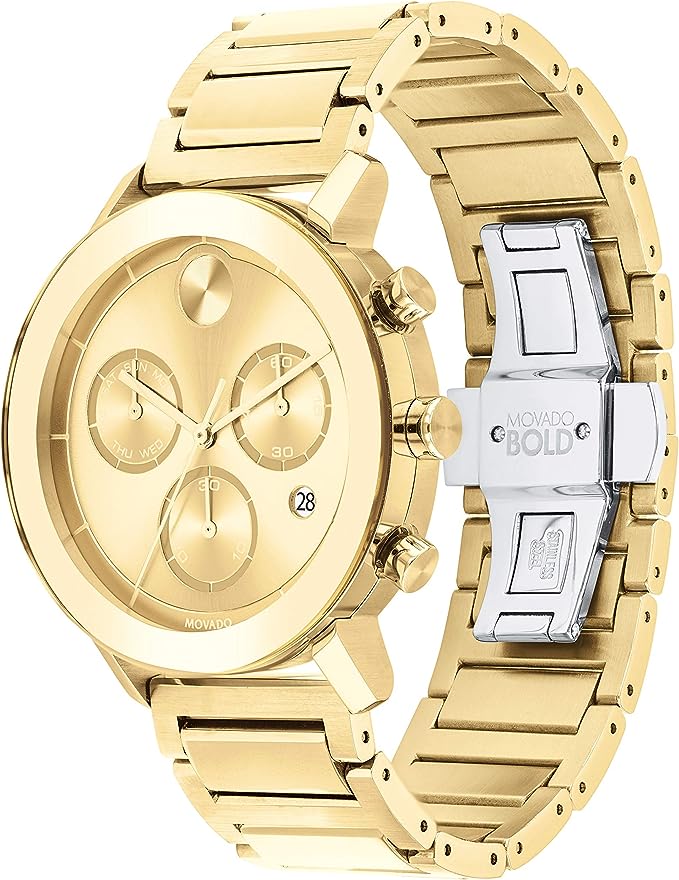 MOVADO BOLD Evolution Chronograph Gold-Tone Stainless Steel Watch