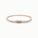 14K Yellow Gold  Tennis Bracelet with 7.26Tw  Round Lab  Diamond