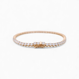 14K Yellow Gold  Tennis Bracelet with 6.63Tw  Round Lab  Diamond