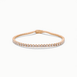 14K Yellow Gold  Tennis Bracelet with 5.41Tw  Round Lab  Diamond