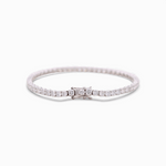 14K White Gold  Tennis Bracelet with 7.33Tw  Round Lab  Diamond