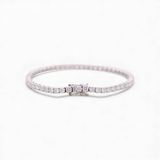14K White Gold  Tennis Bracelet with 7.33Tw  Round Lab  Diamond