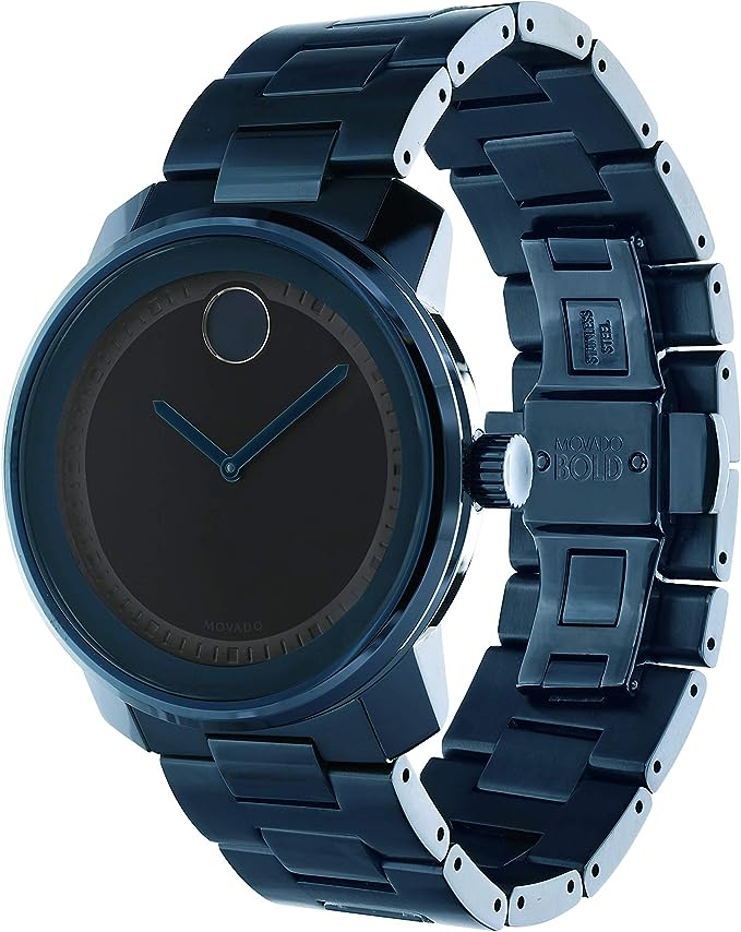MOVADO Men's BOLD Metals Watch with a Printed Index Dial, Blue