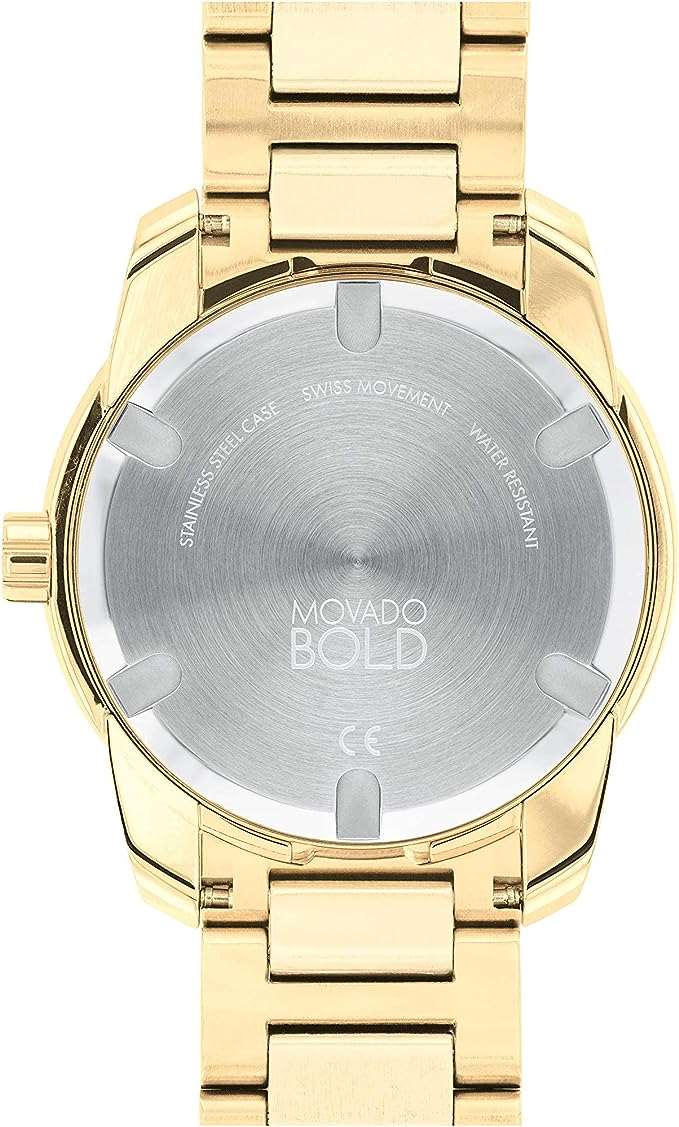 MOVADO BOLD Verso Men’s Yellow Gold IP Gold Tone Dial Watch