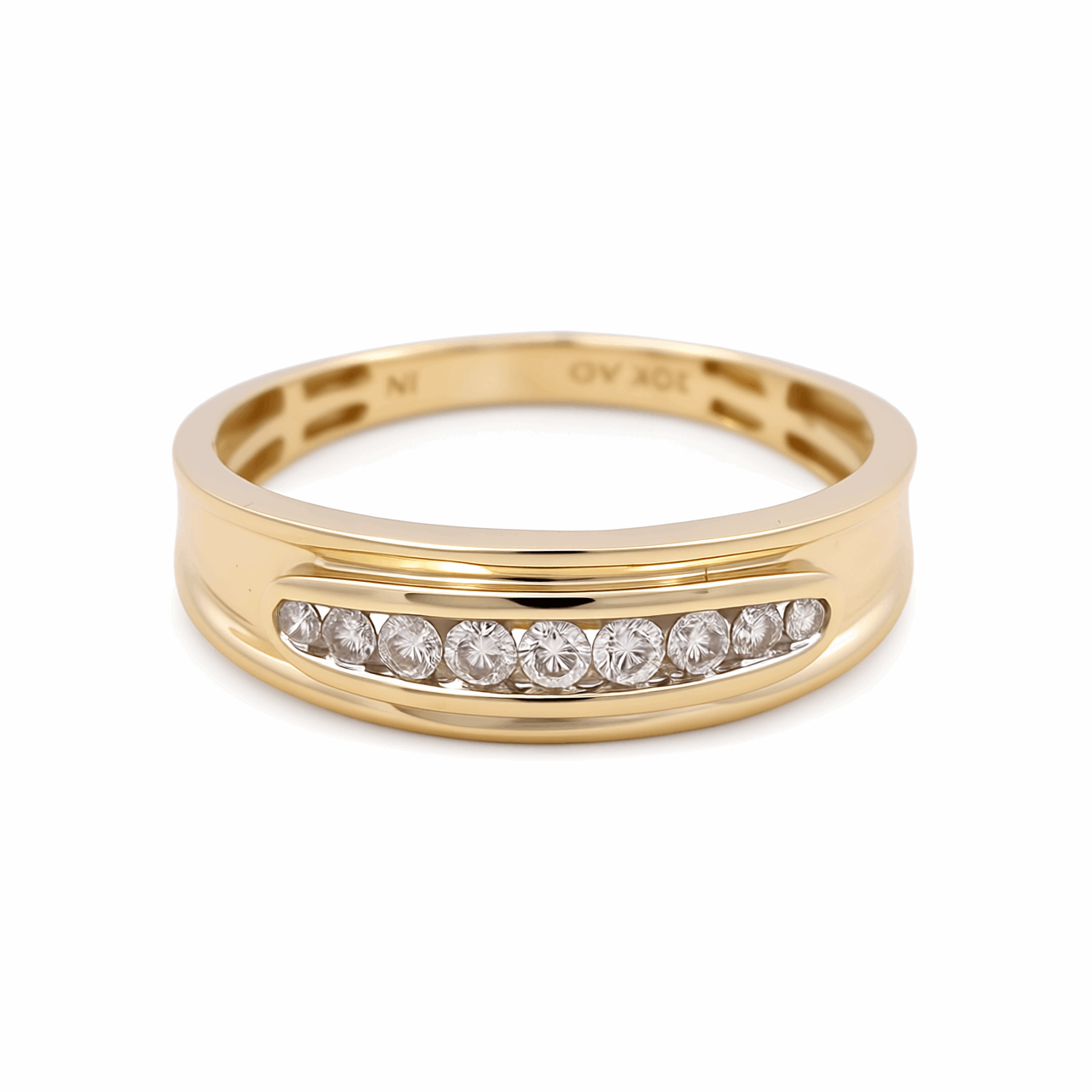 10k Yellow Gold  Round 3 Pieces Set with 0.75tw Round Diamonds