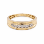 10k Yellow Gold  Round 3 Pieces Set with 0.75tw Round Diamonds