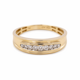 10k Yellow Gold  Round 3 Pieces Set with 0.75tw Round Diamonds