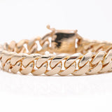 14K  Yellow Gold Cuban Link Men's Bracelet