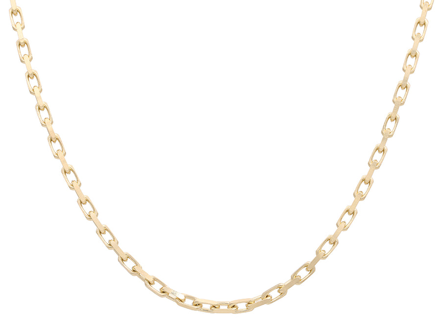 A Miral Jewelry 14k yellow gold chain necklace with an oval link and a length of 24".
