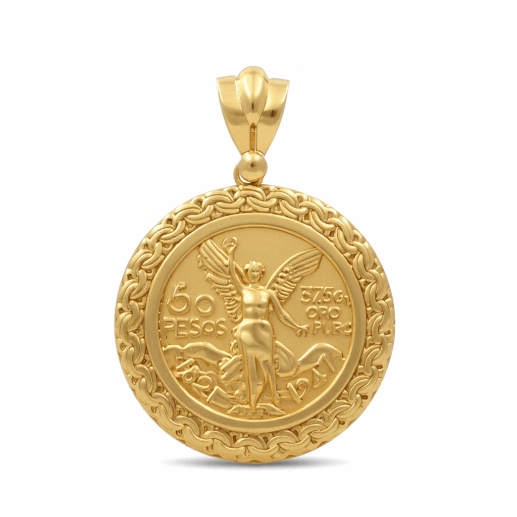 10K Yellow Gold Centenario Men's Pendant