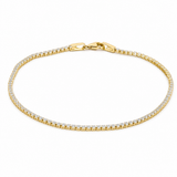 14K Yellow Gold Cubic Zirconia Tennis Bracelet – 7.5"