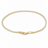 14K Yellow Gold Cubic Zirconia Tennis Bracelet – 7.5"
