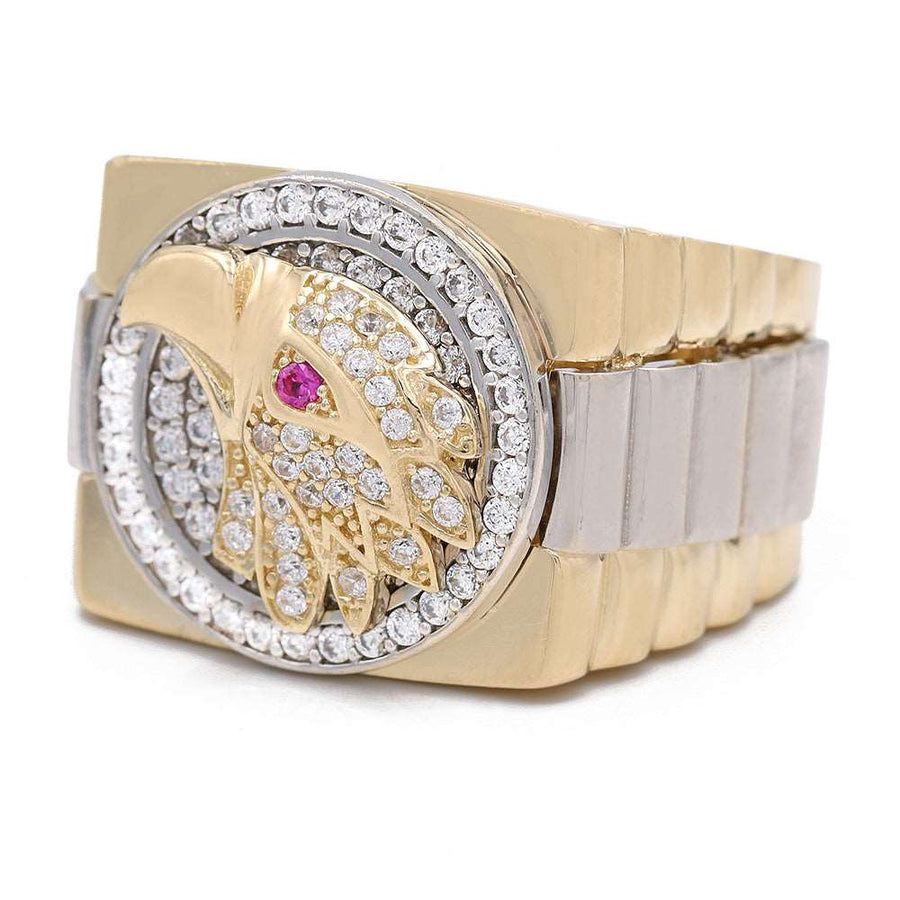White and Yellow Gold 14K Fashion Ring
