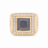 14k Yellow Gold Square Onix Fashion Ring
