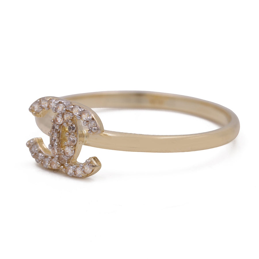 Miral Jewelry 14K Yellow Gold Fashion Ring with Cubic Zirconias cc diamond ring.