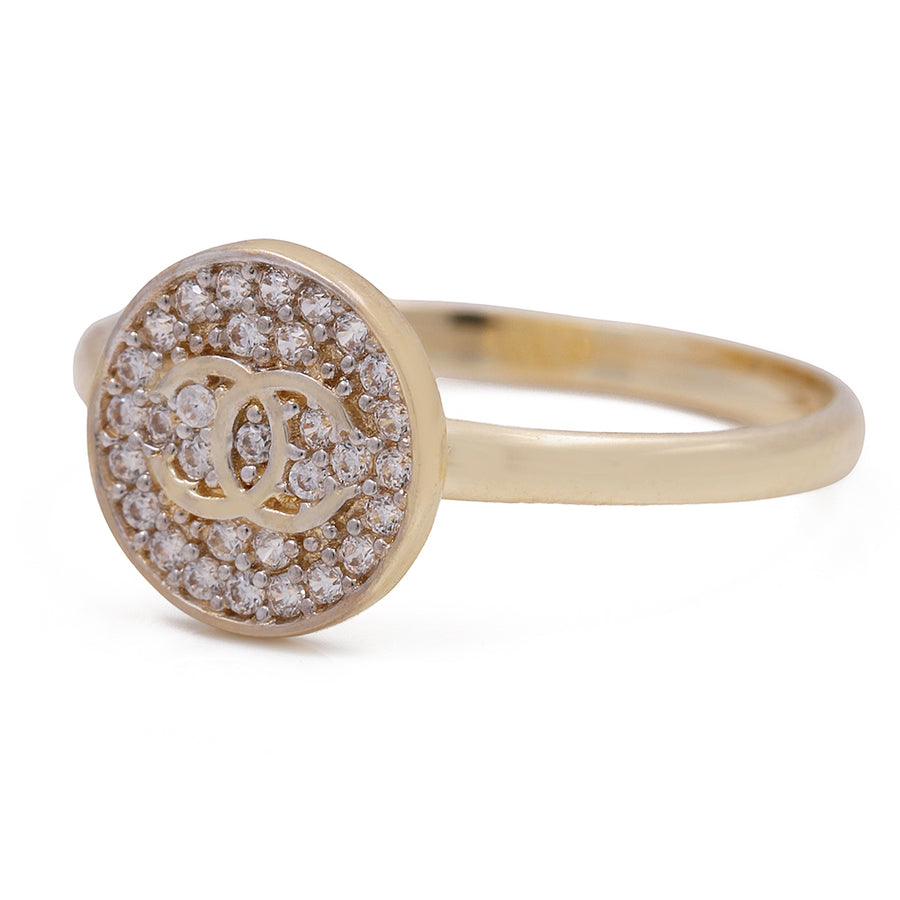 Miral Jewelry 14K Yellow Gold Fashion Ring with Cubic Zirconias.