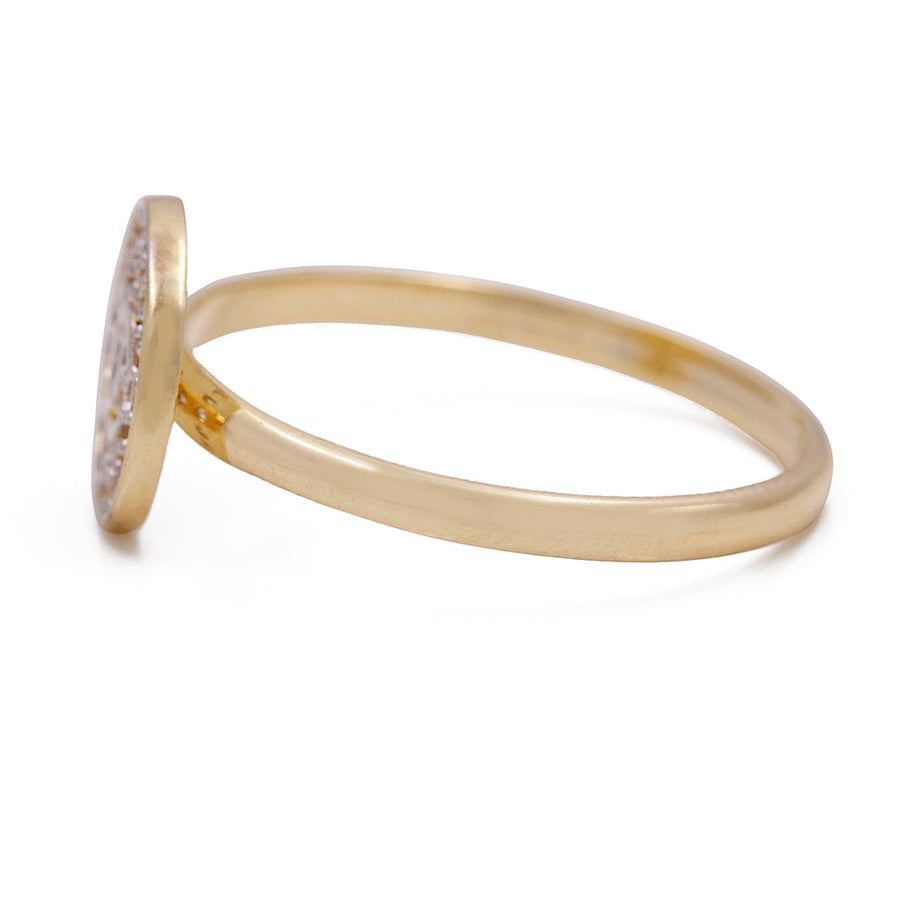 A Miral Jewelry 14K Yellow Gold Fashion Ring with Cubic Zirconias.