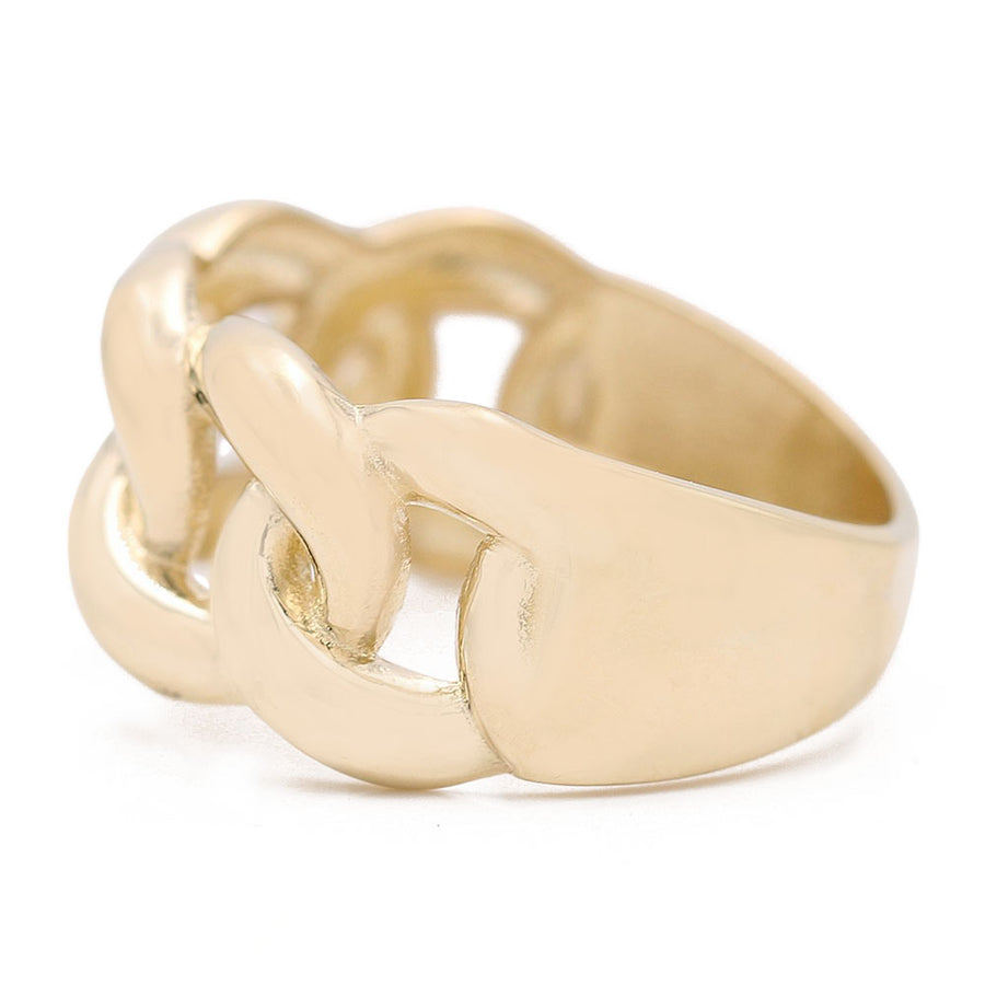 A Miral Jewelry 14K Yellow Gold Fashion Link Shape Ring.