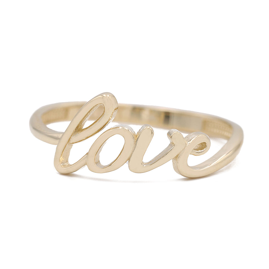 A Miral Jewelry 14K Yellow Gold Love Monogram Fashion Ring.